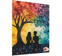 Tree Diamond Art Kits Adults Diamond Painting Landscape 5D DIY Crystal Art Kits for Kids Beginner, Square Drill Dimond Painting Cross Stitch Gem Crafts for Adults Decor Gifts for Women 40x50cm G-76