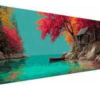 Tree Diamond Art Kits Adults, Diamond Painting River Crystal Art Kits for Kids Beginners, 5D Full Drill Round Gem Dots Rhinestone Embroidery Paintings Crafts, Hobbies for Adults Women 30x60cm p8-6r