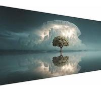 Tree Diamond Art Kits Adults, Diamond Painting Sea Crystal Art Kits for Kids Beginners, 5D Full Drill Round Gem Dots Rhinestone Embroidery Paintings Crafts, Hobbies for Adults Women 50x100cm p5-14o