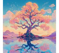 Tree Diamond Art Kits Adults, DIY Square Drill Diamond Painting Plant, 5D Dimond Painting Mosaic Kits for Kids Or Beginner, Gem Crystal Art Canvas Crafts for Adults, Apply to Room Decor 55x55cm 5-796