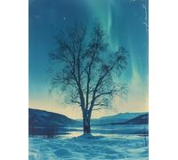 Tree Diamond Art Kits Adults, Snow Scene Diamond Painting, Crystal Art Kits for Adults, DIY Round Full Drill Embroidery Cross Stitch Canvas Painting Crafts Pictures, Home Wall Decor, 40x50cm 4-3057