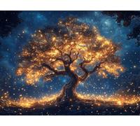 Tree Diamond Art, Large Diamond Painting Dream Dimond Painting Crystal Art Kits Adult Crafts DIY Cross Stitch Crafts Pictures Embroidery Kit for Beginner, Home Wall Decor, Gifts 16x12 Inch -lsy250105G