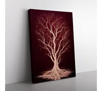 Tree Digital Art Vol.3 Canvas Wall Art Print Ready to Hang, Framed Picture for Living Room Bedroom Home Office Décor, 76x50 cm (30x20 Inch)