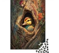 Tree Duck Nest Puzzle 1000 Pieces, Animal Lover Jigsaw, Calm Screen Free Activity, 70x50cm/1000pcs