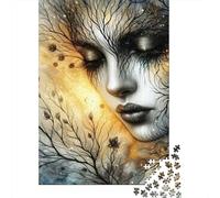 Tree Face Dream1000 Pieces Recycled Paper Face Illusion Jigsaw Puzzle Set Adult Beginners Logic Skill Concentration Training Wall Decor Best Gift 70x50cm/1000pcs