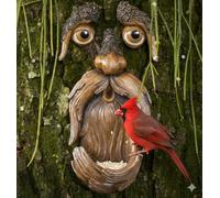 Tree Face, Tree Faces Decor Outdoor, Tree Art, Tree Decorations Outdoor, Tree Hugger, Unique Bird Feeders for Outdoors and Indoors - Old Man Tree Art