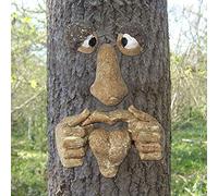 Tree Faces Decor Outdoor,Glow In Dark Tree Face Outdoor Statues,Old Man Tree Hugger Bark Ghost Decoration,Funny Tree Art Decorations,Halloween Tree Decor,Easter Creative Props (C)