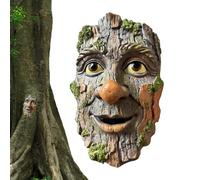 Tree Faces Decor Outdoor - Whimsical Old Man Face Yard Art Wall Mount Sculpture, Resin Tree Ornament, Charming Decoration Accent | Face Decor For Yard Pathway Backyard Patio Lawn Home Entryway Flower