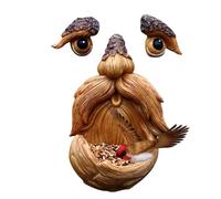 Tree Faces, Old Man Face Resin Statue Wall Art, Funny Yard Resin Statue, Adorable Wear Resistant Outdoor Decorations, Whimsical Garden Decor For Stump Ornament, 6.3x4.13x3.15 Inches