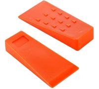 Tree Felling Wedges Having Spikes for Secure Directional Tree Cutting - Heavy-Duty Abs Plastic 14 X 5 X 2 Cm 135 Gram Orange - Includes Storage Bag