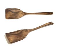 TREE FORK FSC-Certified Natural Weru Wood Kitchen Utensils for Cooking, Suitable for Non-stick Pans & Cookware, Sturdy Lightweight Heat Resistant, Smooth Finish Wooden Cooking Utensil - Medium Spatula