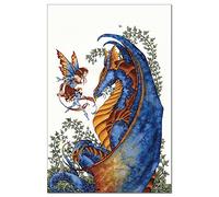 Tree-Free Greetings 64544 Curiosity Dragon and Fairy Notecard Set