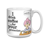 Tree-Free Greetings Aunty Acid Artful Jumbo Mug, 20-Ounce, for Your Protection (XM27796), Ceramic, Multicolor, 20 Ounce