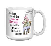 Tree-Free Greetings Aunty Acid Karma Delivery Coffee Mug, Ceramic, Multi-Colour, 591 ml