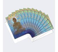 Tree-Free Greetings Eco-Friendly Buddha-Themed Notecard Set with Envelopes, Made in the USA with 100% Recycled Paper in a Solar Powered Facility, Blue Buddha, Pack of 12 (FS56949)