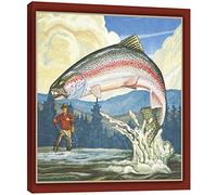 Tree-Free Greetings EcoArt Home Decor Wall Plaque, 11.25 x 11.25 Inches, Rainbow Trout Themed Paul A. Lanquist Art (81075), 11.25" by 11.25"