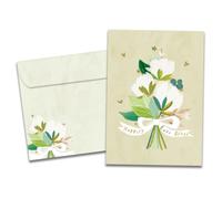 Tree-Free Greetings - Floral Wedding Congratulations Card - Bridal Bouquet