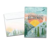 Tree-Free Greetings - Retirement Card - Artful Designs - 1 Greeting Card + Matching Envelope - Made in USA - 100% Recycled Paper - 5 x 7 - Remarkable Sunrise (GO69963)