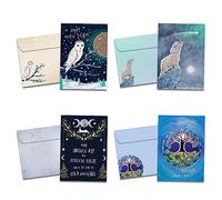 Tree-Free Greetings - Season's Greeting Cards - Artful Designs - 16 Assorted Cards + Matching Envelopes - Made in USA - 100% Recycled Paper - 5"x7" - Solstice Assortment (GP60499)