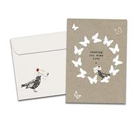Tree-Free Greetings Single Card with Matching Envelope,Made in USA, 100% Recycled Paper, 5"x7", Sending Love Friendship (GO54384), Multi, 1-Pack