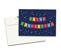 Tree-Free Greetings - Spanish-Speaking Birthday Card - Artful Designs - 1 Card + Matching Envelope - Made in USA - 100% Recycled Paper - 5 x 7 - Cumpleaños Confetti (GO64621)