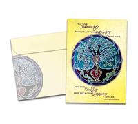 Tree-Free Greetings Wedding Card with Matching Envelope, Eco Friendly, Made in USA, 100% Recycled Paper, 5 x 7, Tree Of Life Wedding Blessing (GO65630)