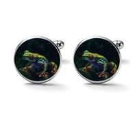 Tree Frog Alloy Cufflinks for Men 17mm 20mm Shirt Cuff Links for Wedding Business Formal Dress Father's Day Birthday Gift for Him