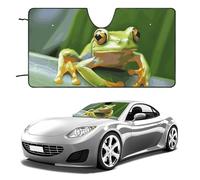 Tree Frog Baby Car Windshield Sun Shade Keep Car Interior Cool 55"x30" Folding Front Window Sun Shade, Heat Shield for SUV, Truck, Blocks UV
