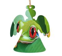 Tree Frog Baby -Print Christmas Wooden Ornaments 2PCS- Handmade Eco-Friendly Hanging Decor For Tree Gifts Holiday Festivities.