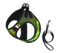 Tree Frog Baby Print Dog Harness Adjustable Walk Puppy Harnesses Leash Clips Pet Harnesses Training Pet Vest
