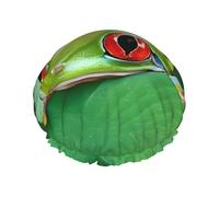 Tree Frog Baby -Print Extra Large Waterproof Shower Cap-Double Layer Protection For Long/Curly Hair