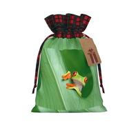 Tree Frog Baby Print Personalized Christmas Drawstring Gift Bags,Packaging And Storage Bags,Snack Bags