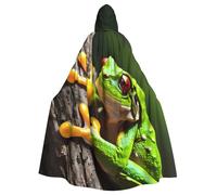 Tree Frog Baby Print Unisex Adults Hooded Cloak Cape,Hooded Robe Cloak,Oversized Hood Cloak,Halloween Cloak