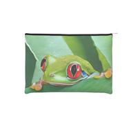 Tree Frog Baby Reusable Paper Cosmetic Bag Waterproof & Lightweight for Travel, School & Daily Use Full-Print Design Women, Students, Eco-Conscious