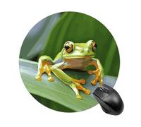Tree Frog Baby Round Mouse Pad Smooth Glide Gaming Mousepad Extra Density Portable Comfortable Mouse Mat for Desk, Home, Office 7.8x7.8 Inches
