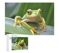Tree Frog Baby Wooden Puzzles for Adults 1000 PCS Unique Shape Puzzles Wall Art Home Decor for Puzzle Lovers, Family, Friend Creative Gift Toys