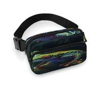 Tree Frog Fanny Pack Belt Bag with Adjustable Strap Fashion Waist Bag for Outdoor Sports Hiking, white, 20x13cm, Full Printed Waist Bag