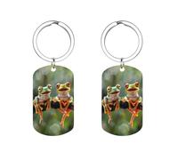 Tree Frog, Flying Frog Keychain Cute Metal Keyring Keychains Key Ring Key Pendant Charms for Women Men