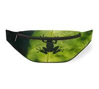 Tree Frog Green Leaf Waist Bag Pack for Women Men Kids Girls Boys Fanny Pack Bumbags Pouch Purses Belt Bag for Travel Sport Running