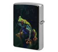Tree Frog Metal Lighter Case, Funny Lighter Cover Double-Side Print Vintage Cool Lighters Sleeve Lighters Accessories for Zippo Men Dad Husband Collect