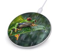 Tree Frog on A Rainy Tree Wireless Charger Cute Wireless Charging Pad Women Men