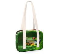 Tree Frog Palm Leaf Small Sports Duffel Bags Frog Tropical Mini Gym Bag Lightweight Casual Tote Travel Sports Organizer Bag for Kids Girls Boys Women Men