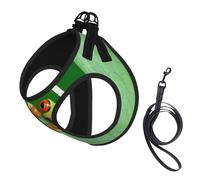 Tree Frog Printing Dog Summer Harness,Soft Light Puppy Vest,Breathable Pet Harness Reflective For Easy Walking