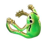 Tree Frog Ring, Adjustable Frog Ring | Cute Frog Rings with Frog Shaped Tree | Open Finger Band Vintage Jewelry for Christmas Stocking, Se référer au descriptif, Refer to description, Refer to