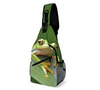 Tree Frog Sling Bag Small Crossbody Bags with Adjustable Strap Durable Chest Bag for Hiking Travel
