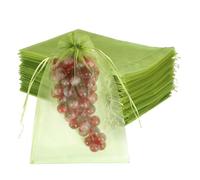 Tree Fruit Protection Bags | Reusable Bird Barrier 100 Pieces | Protective Bag 15 x 20 cm for Grapes | for Orchard Garden Tomatoes Cherries Strawberries Mangoes