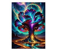 Tree Galaxy Light 1000 Piece Mini Jigsaw Puzzle For Adults Gift Idea | 70x50cm Cardboard Puzzle Lovers Mind Relaxation Handmade Puzzle Birthday Gift Home Decor