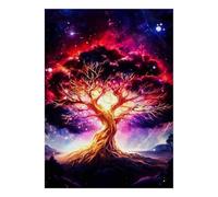 Tree Galaxy Light 1000pcs Mini Puzzle For Adults Relaxing | 70x50cm Cardboard Home Decor Smooth Surface Birthday Gift Mind Relaxation