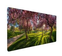 Tree Gaming Mouse Mat, Landscape Mouse Pad Large 40x20in, Desk Mat with Non-Slip Rubber Base, Gaming Accessories, Stitched Edge Design XL Mousepad, Desk Pad, for Office, Computer Accessories, B-7486