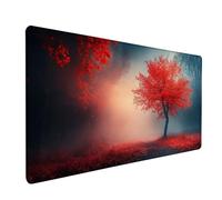 Tree Gaming Mouse Mat, View Mouse Pad Large 28x16in, Desk Mat with Non-Slip Rubber Base, Gaming Accessories, Stitched Edge Design XL Mousepad, Desk Pad, for Office, Computer Accessories, Gifts, I-6687